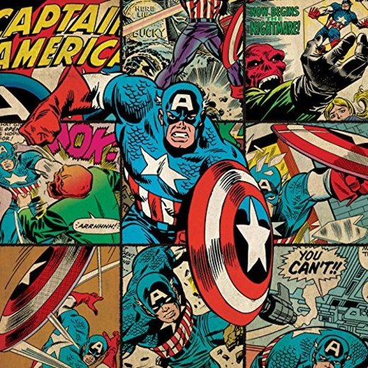 Marvel Comics Impresión en Cuadro de Lienzo Capitán América