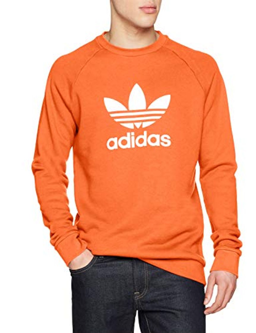 Fashion adidas Trefoil Crew, Sudadera, Hombre, Naranja