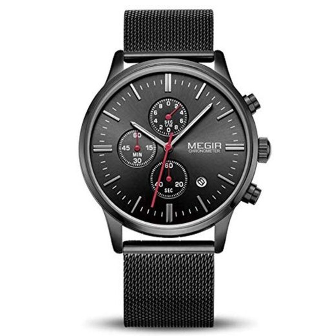 Social Relojes Hombre Relojes de Pulsera Marea Cronometro Impermeable Fecha Calendario Analogicos Cuarzo