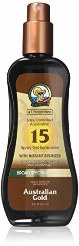 Belleza Australian gold Sunscreen spf15 spray gel with instant bronzer 237 ml 1