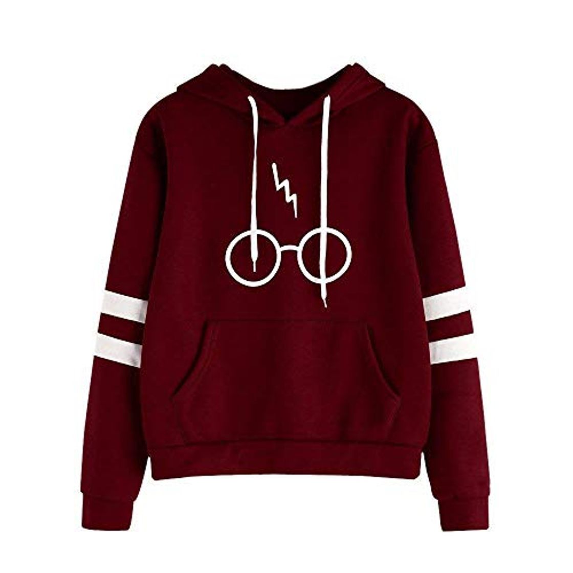 Social CNBOY Mujeres Camisetas Manga Larga Varsity Gafas de Harry Potter Encapuchado Camisa