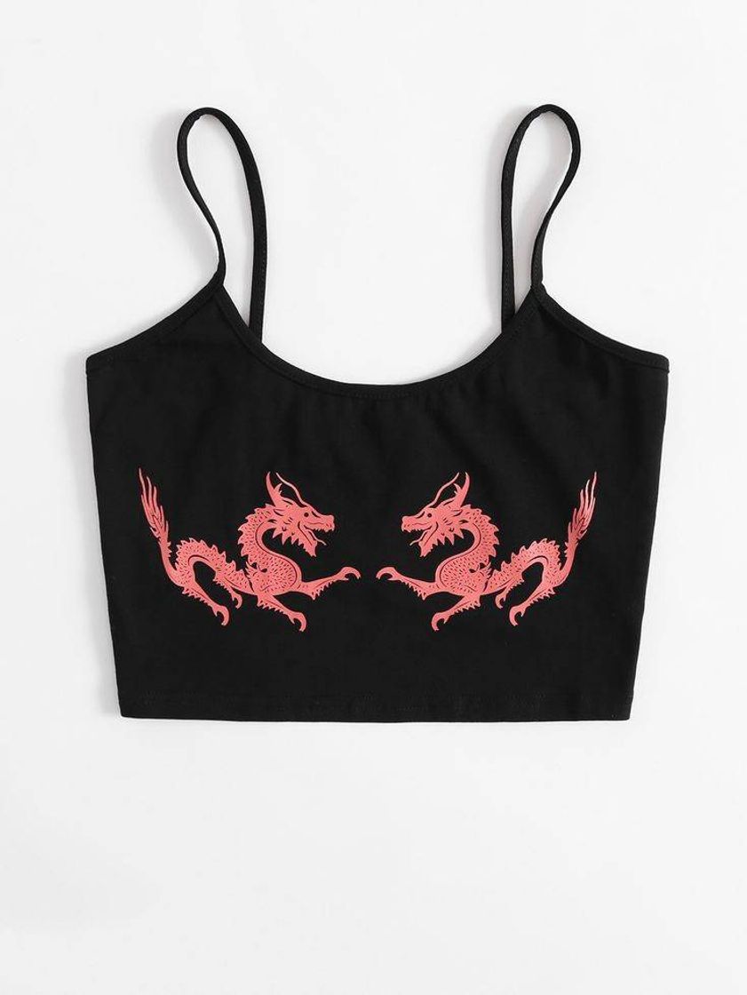 Moda Crop dragon SHEIN