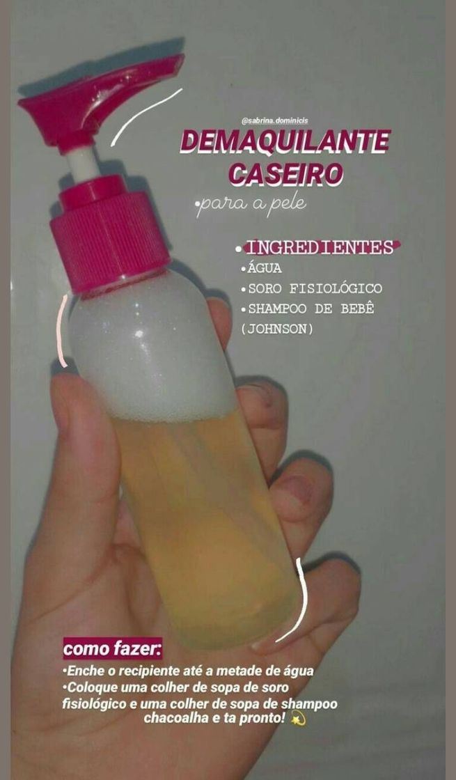 Social Demaquilante caseiro🌸