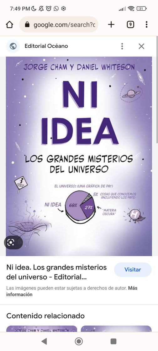 Libros Ni idea los grades misterios del universo 