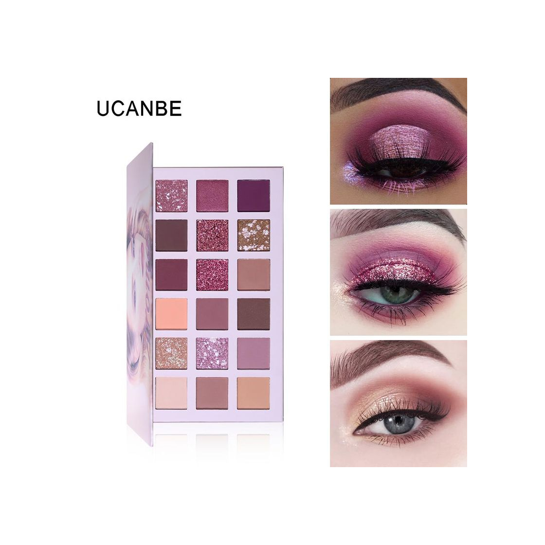 Social Ucanbe Nuevo 18 Colores Maquillaje Paleta de Sombra de Ojos Brillo Mate