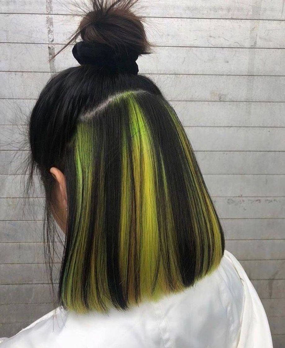 Moda Idéia de cabelo com mechas verdes 💇‍♀️