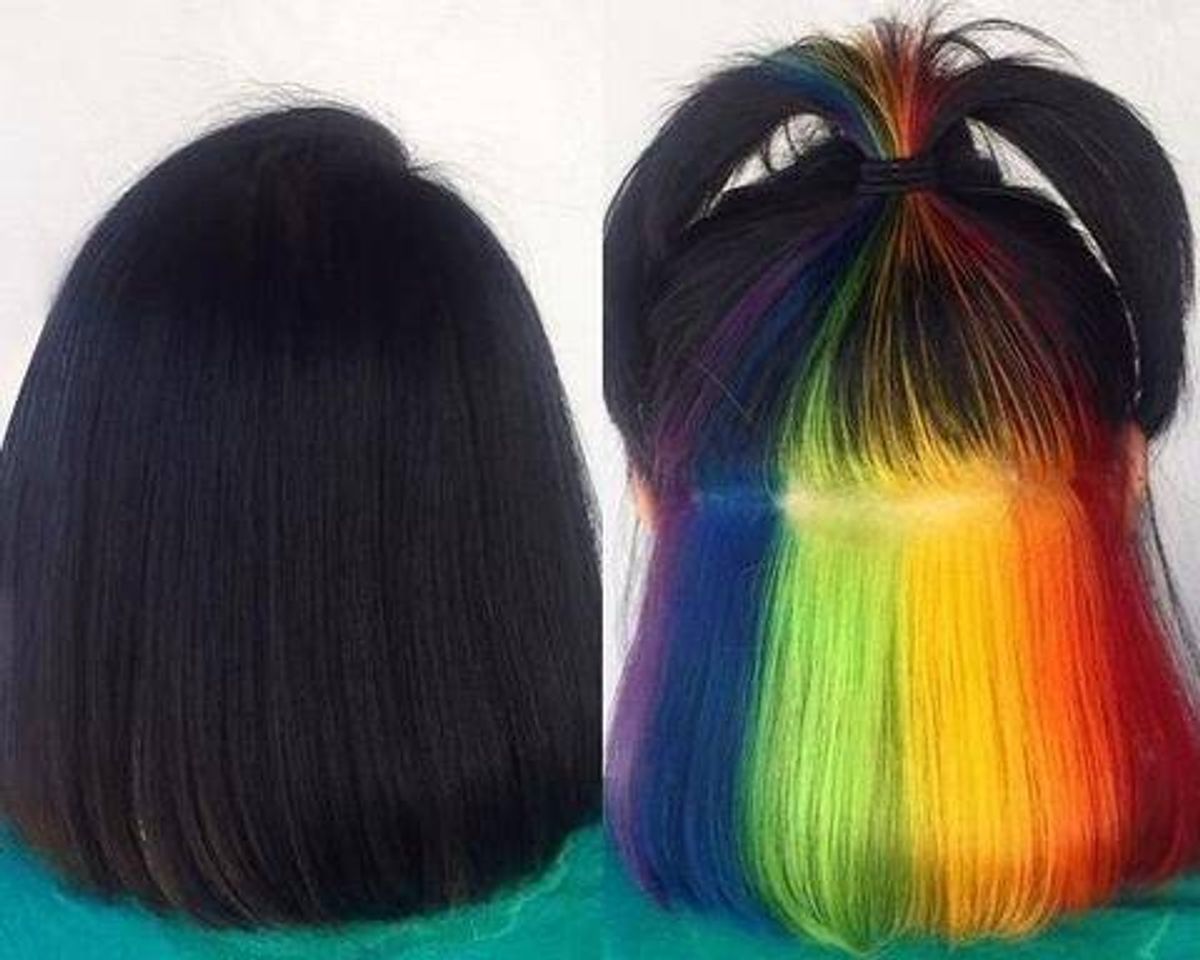 Moda Cabelo rainbow 🌈