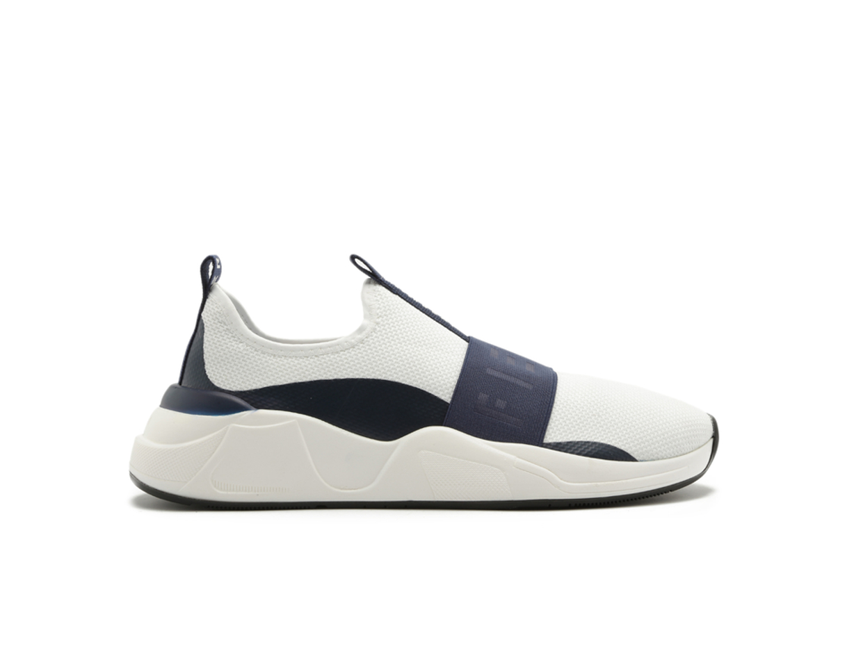 Tênis Branco E Azul Beat Slip On Neoprene Masculino