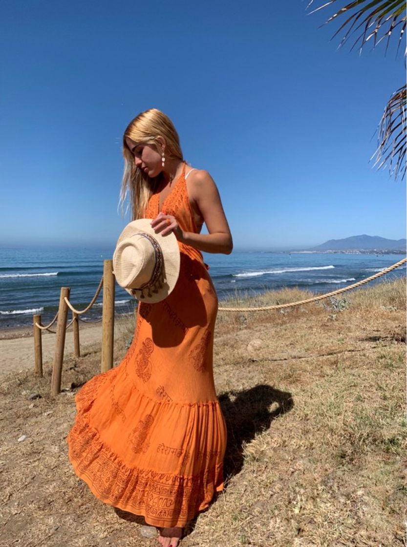 Social GANESHA MAXIDRESS ORANGE – Bohemy