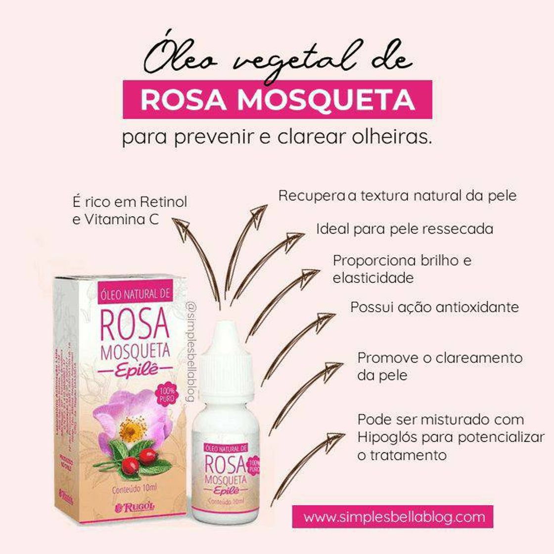 Moda Óleo de rosa mosqueta