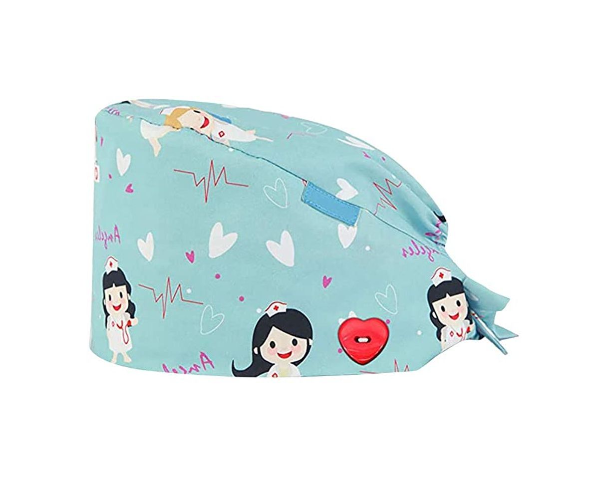 Producto GEMVIE Reutilizable Gorro Enfermera con Botones Pelo Largo Robin Hat para Mujers