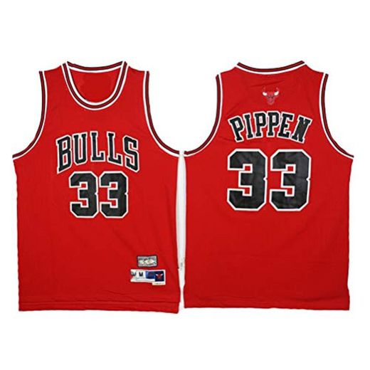XH-CHEN Scottie Pippen Baloncesto Jersey NBA Chicago Bulls # 33 Tela Respirable