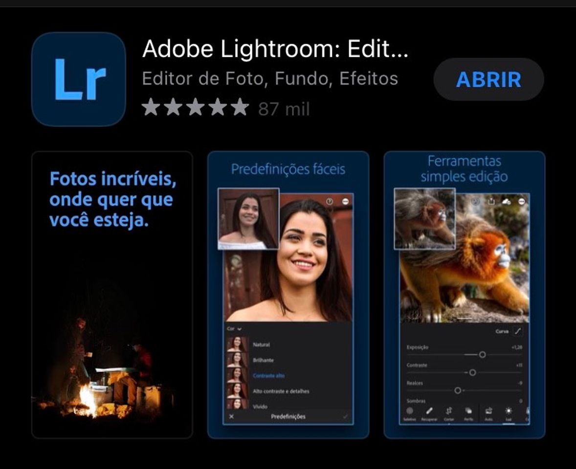 Fashion ‎Adobe Lightroom: Editar Fotos na App Store