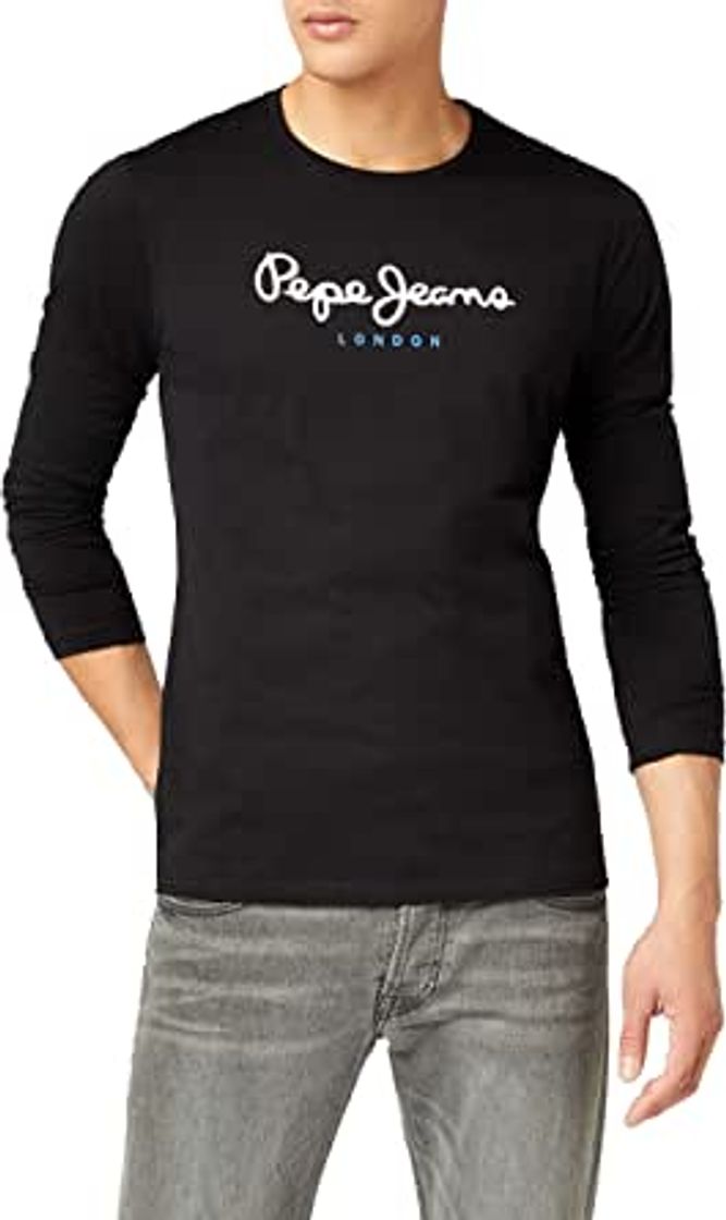 Fashion Pepe Jeans Eggo Long, Top de Manga Larga Para Hombre, Blanco