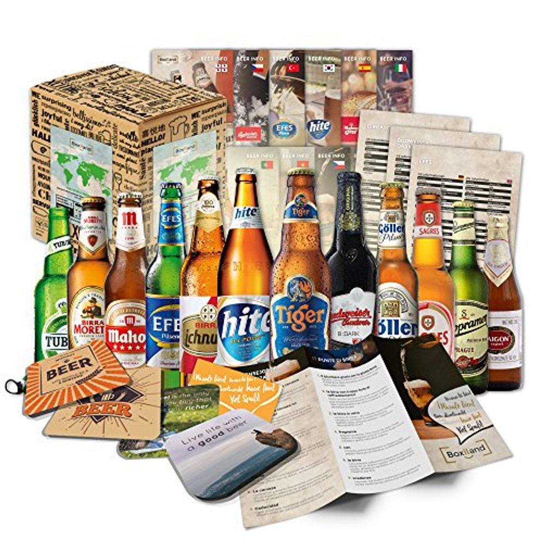 Social Cervezas del mundo (12 botellas) especialidades internacionales de cerveza para regalar -