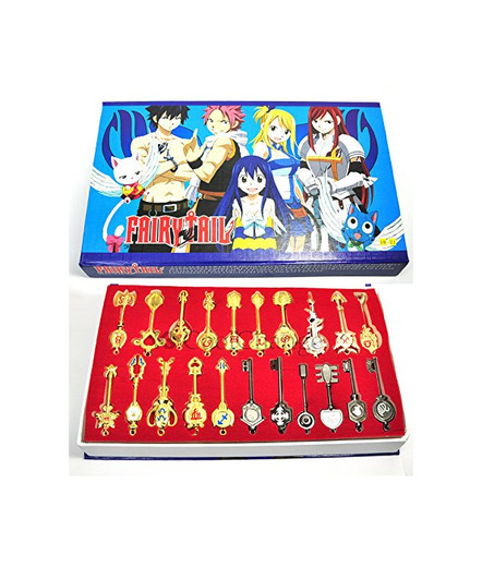CoolChange caja de colección con 21 llaves de Fairy Tail