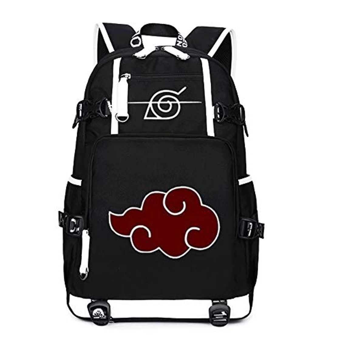 Social Naruto Sasuke Sharingan Akatsuki Red Cloud Mochila Escolar