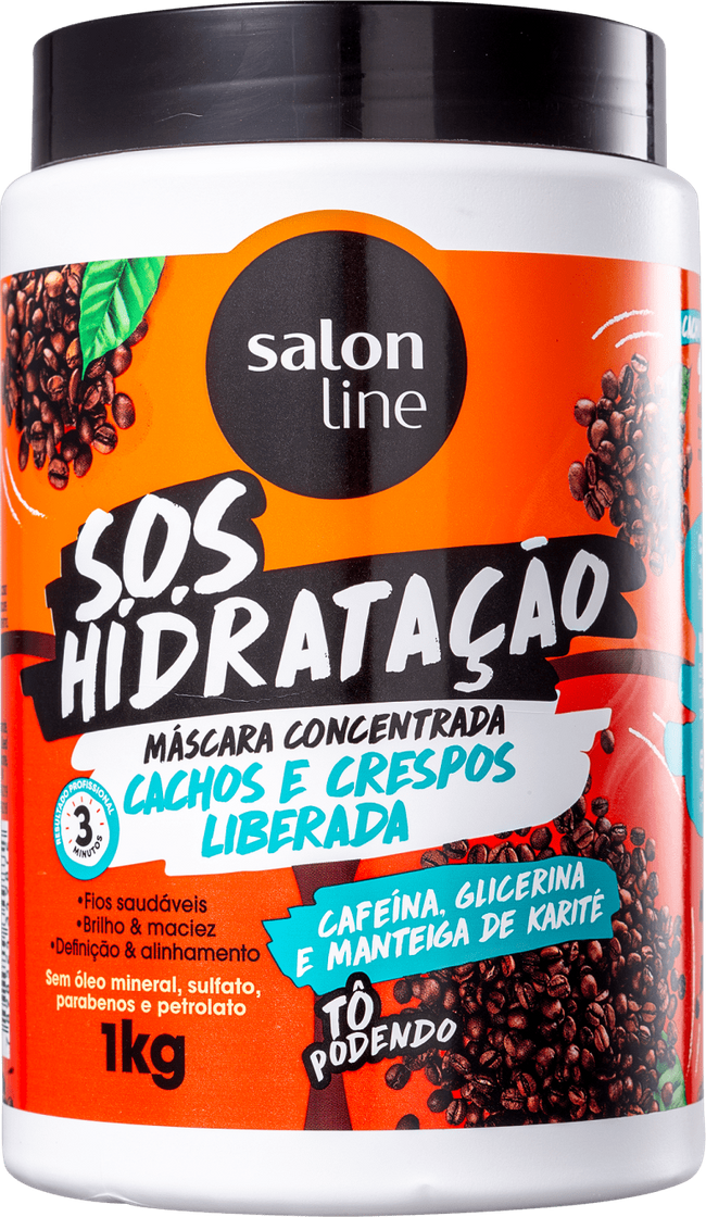 Moda Máscara S.O.S Hidratação Cachos e Crespos Salon Line 1kg