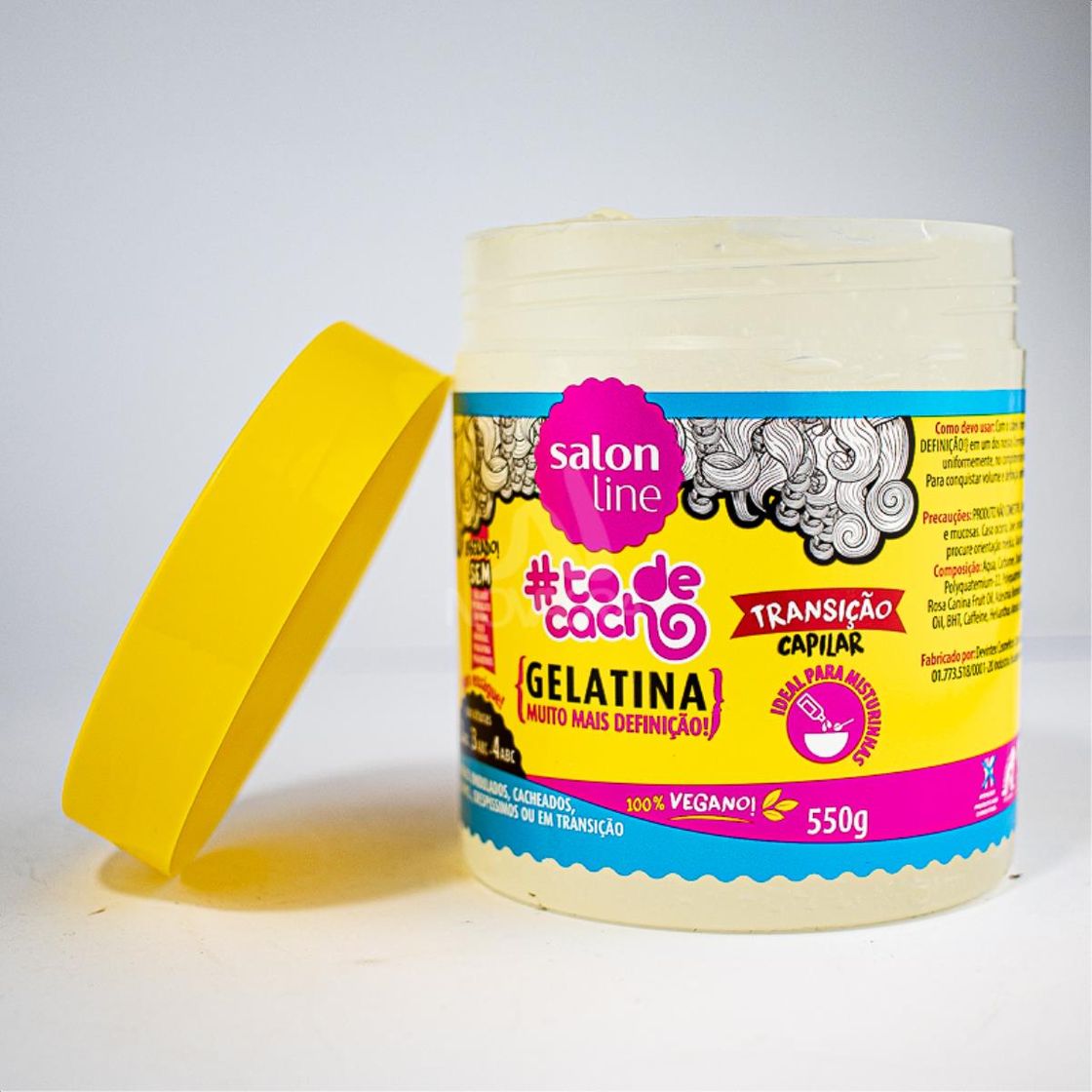 Moda Gelatina Transição Capilar #todecacho Mais Definição 550g 