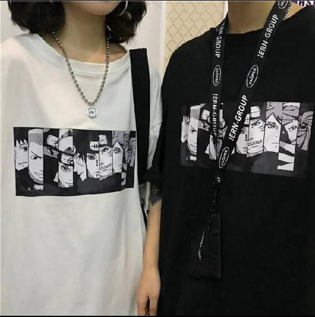 Productos Camisa Preta e Branca da Akatsuki