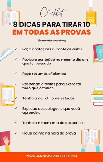 dicas para ir bem nas provas📋