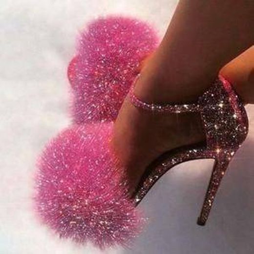 Pixie Glitter Fur Stilettos – FLYASFK