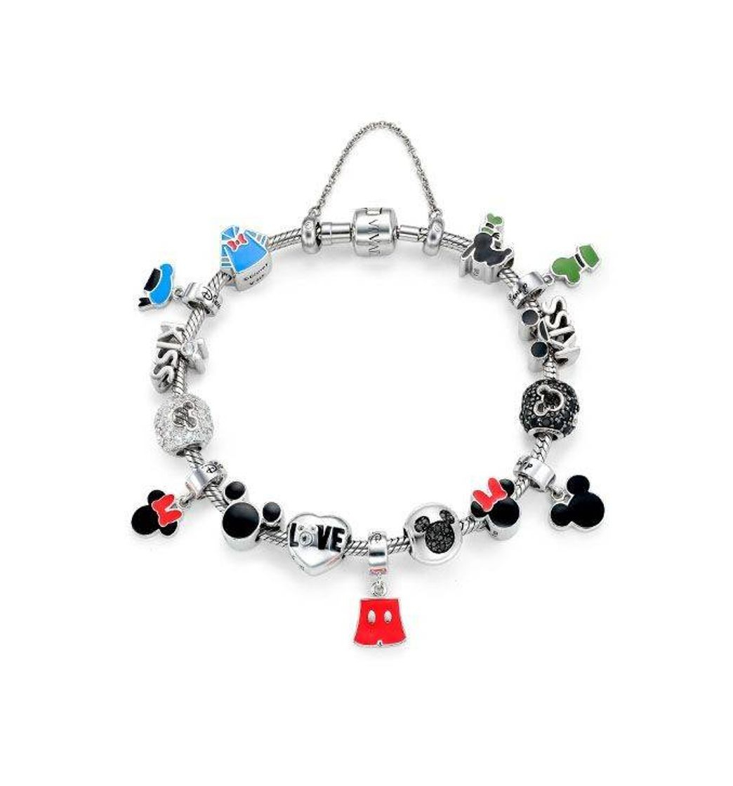 Fashion Pulseira de charms da Disney