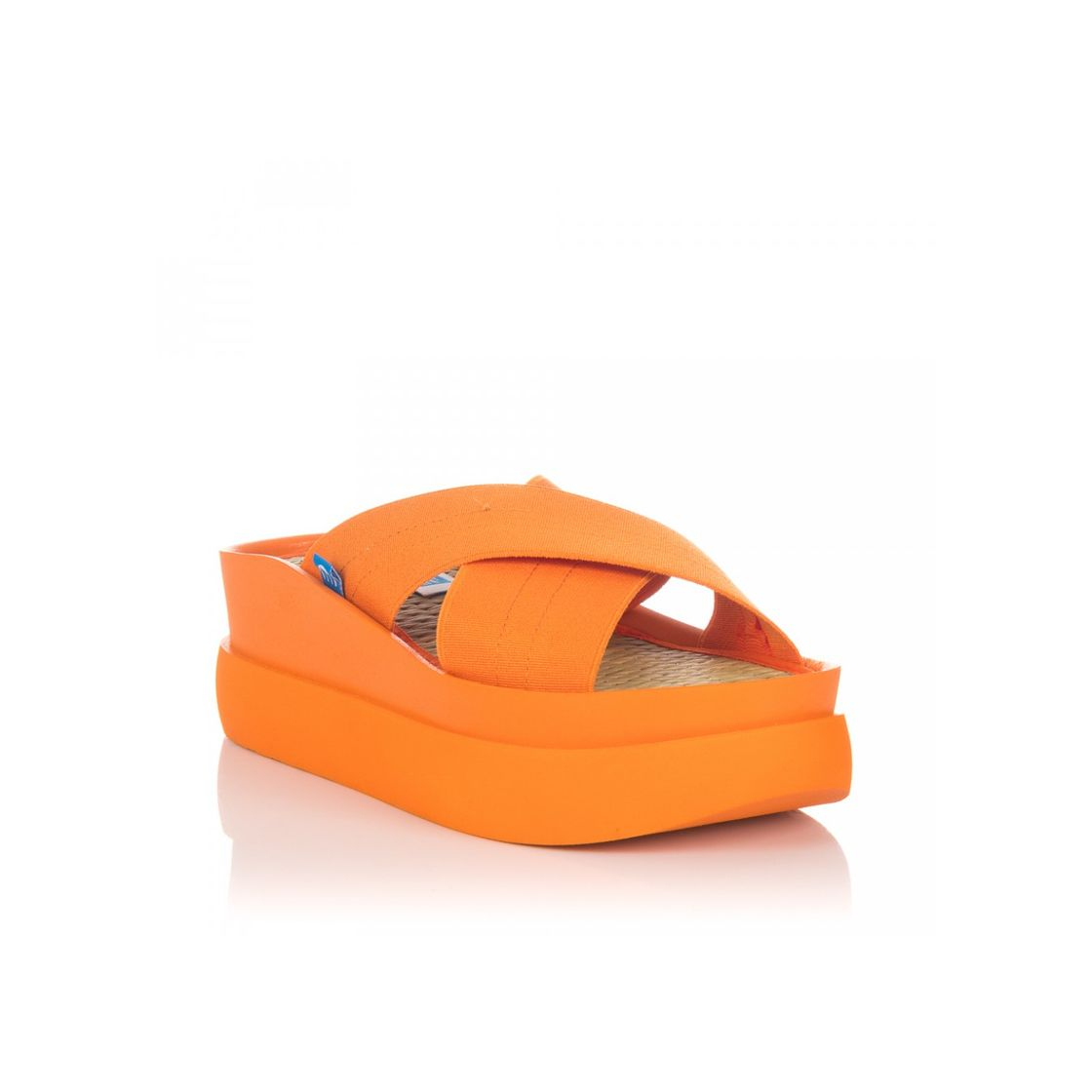 Social Sandalias de plataforma con planta de esterilla naranjas Mustang
