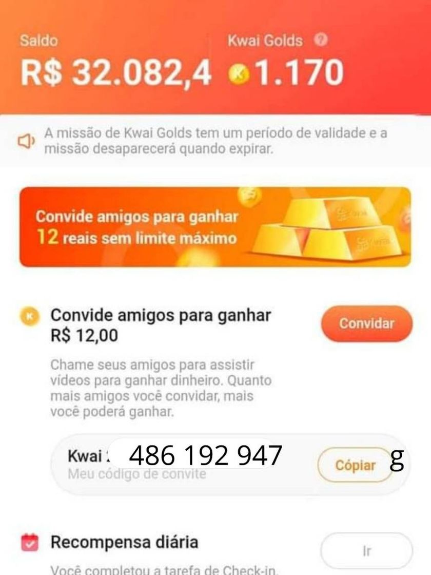 App tá pagando mesmo #kwai 🍀