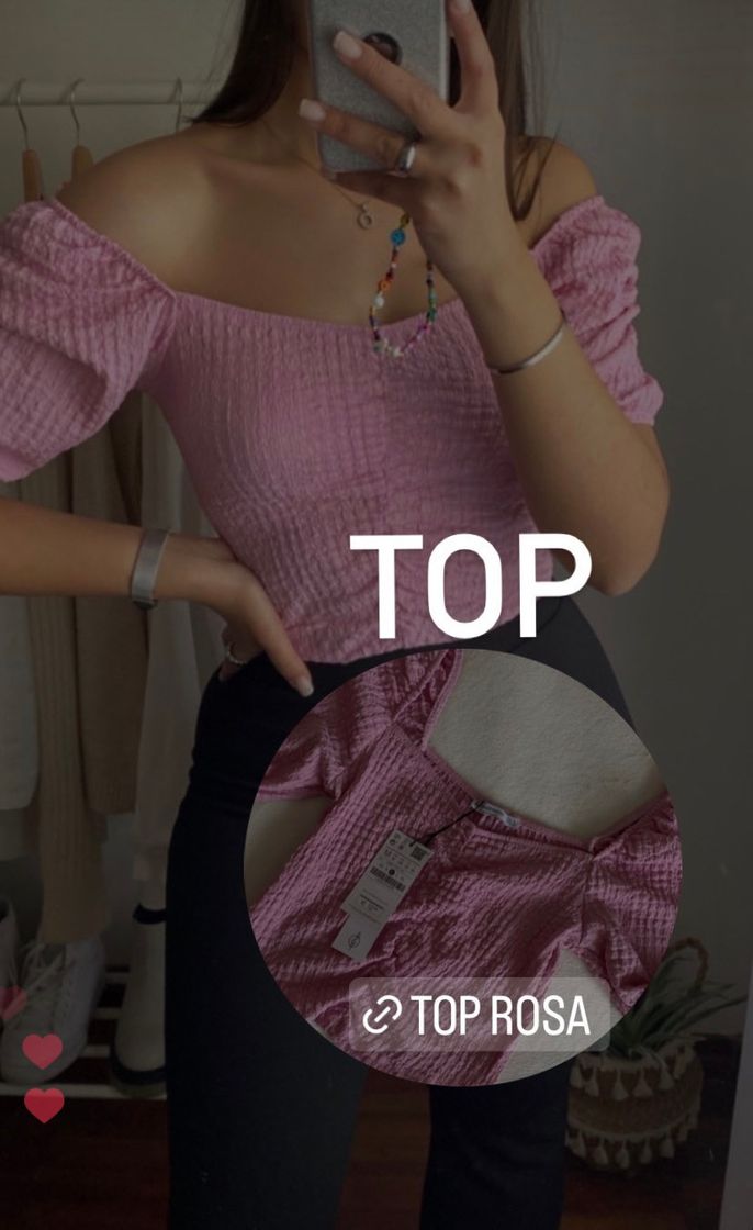 Social Referência de top rosa STRADIVARIUS 