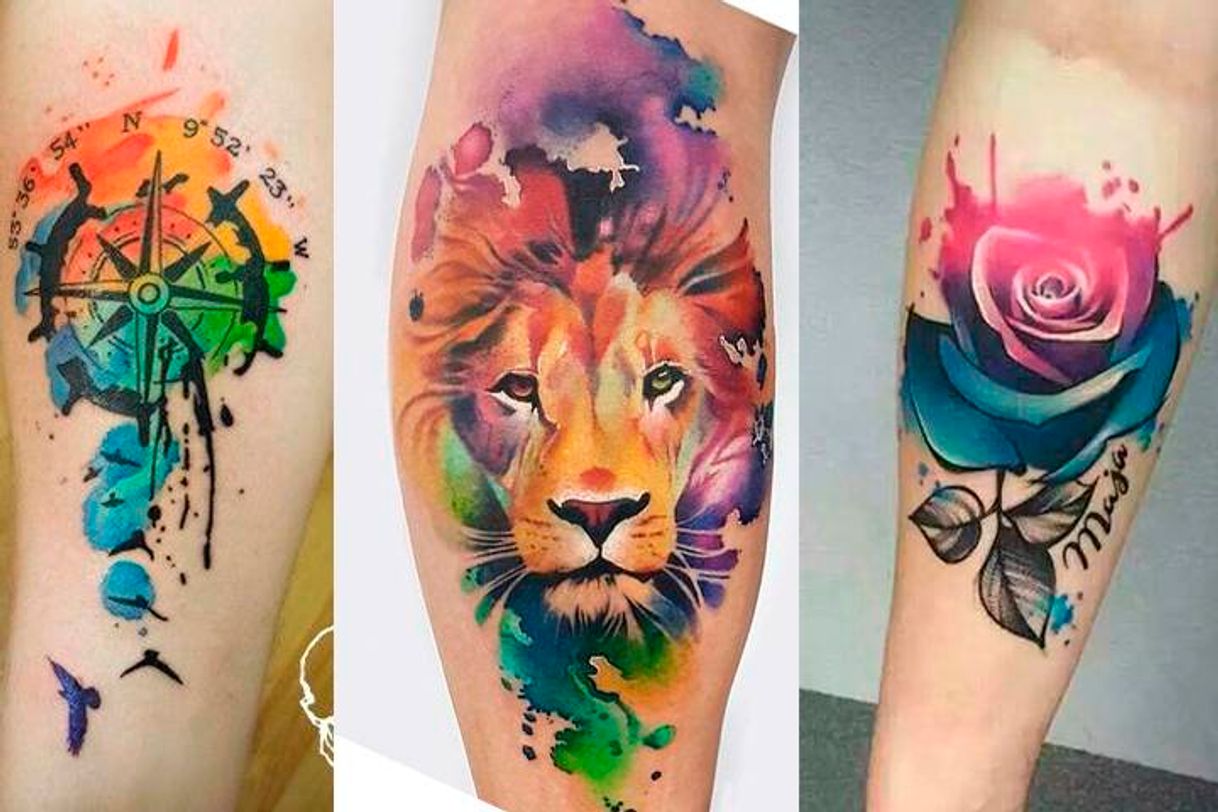 Moda Tattoo aquarela