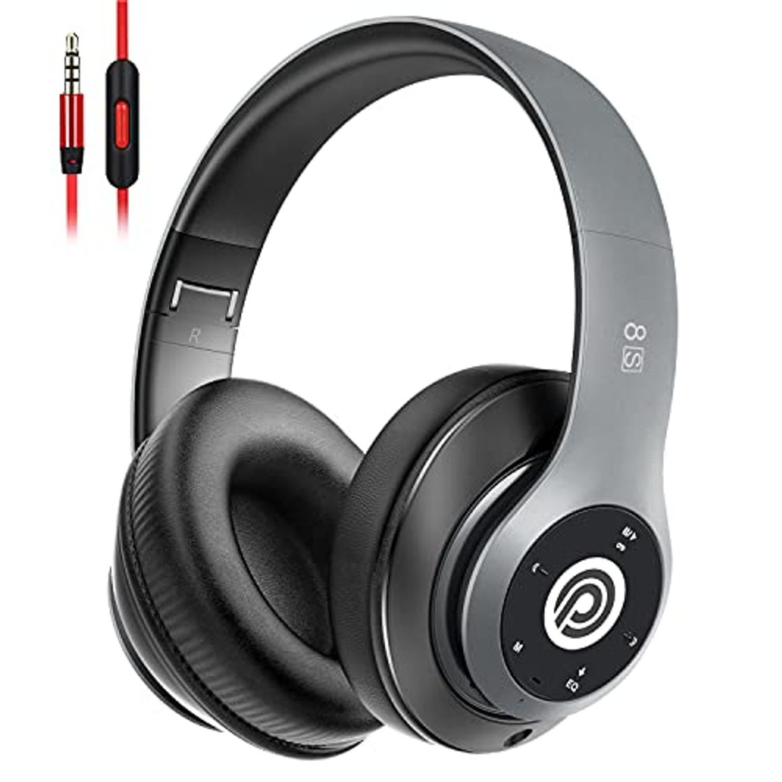 Electronic 8S Auriculares Inalámbricos, Audífonos Inalámbricos Bluetooth Plegables HiFi con Micrófono Incorporado y