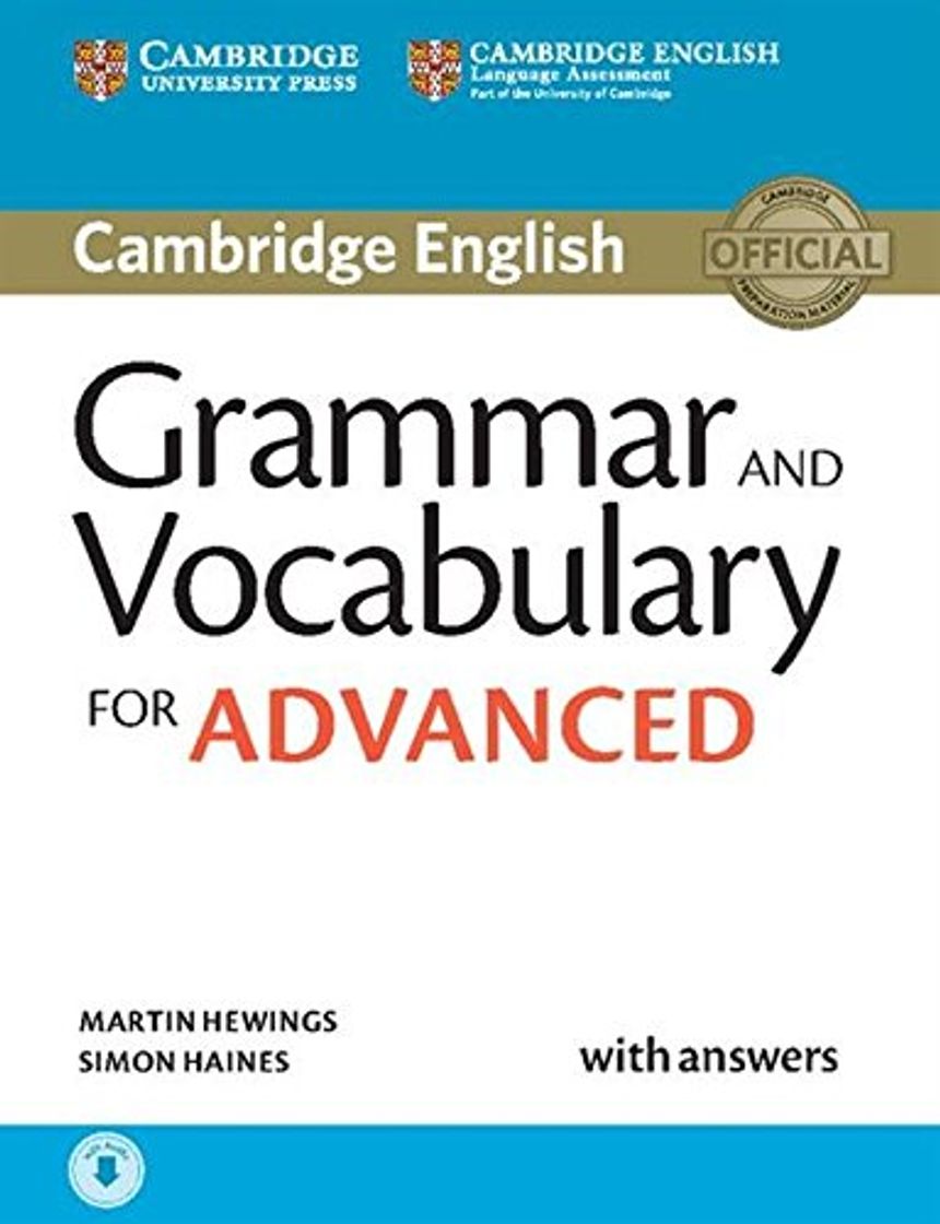 Book Grammar and Vocabulary for Advanced Book with Answers and Audio downloadable