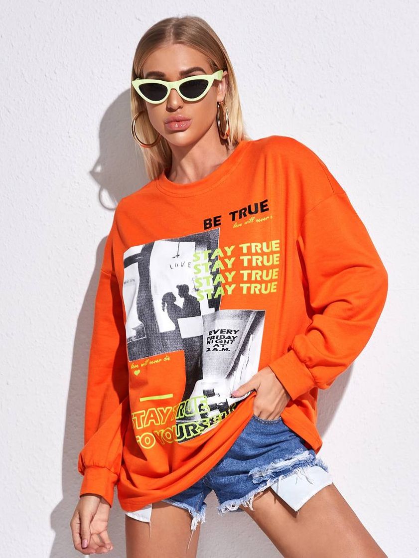 Fashion moletom "be true"