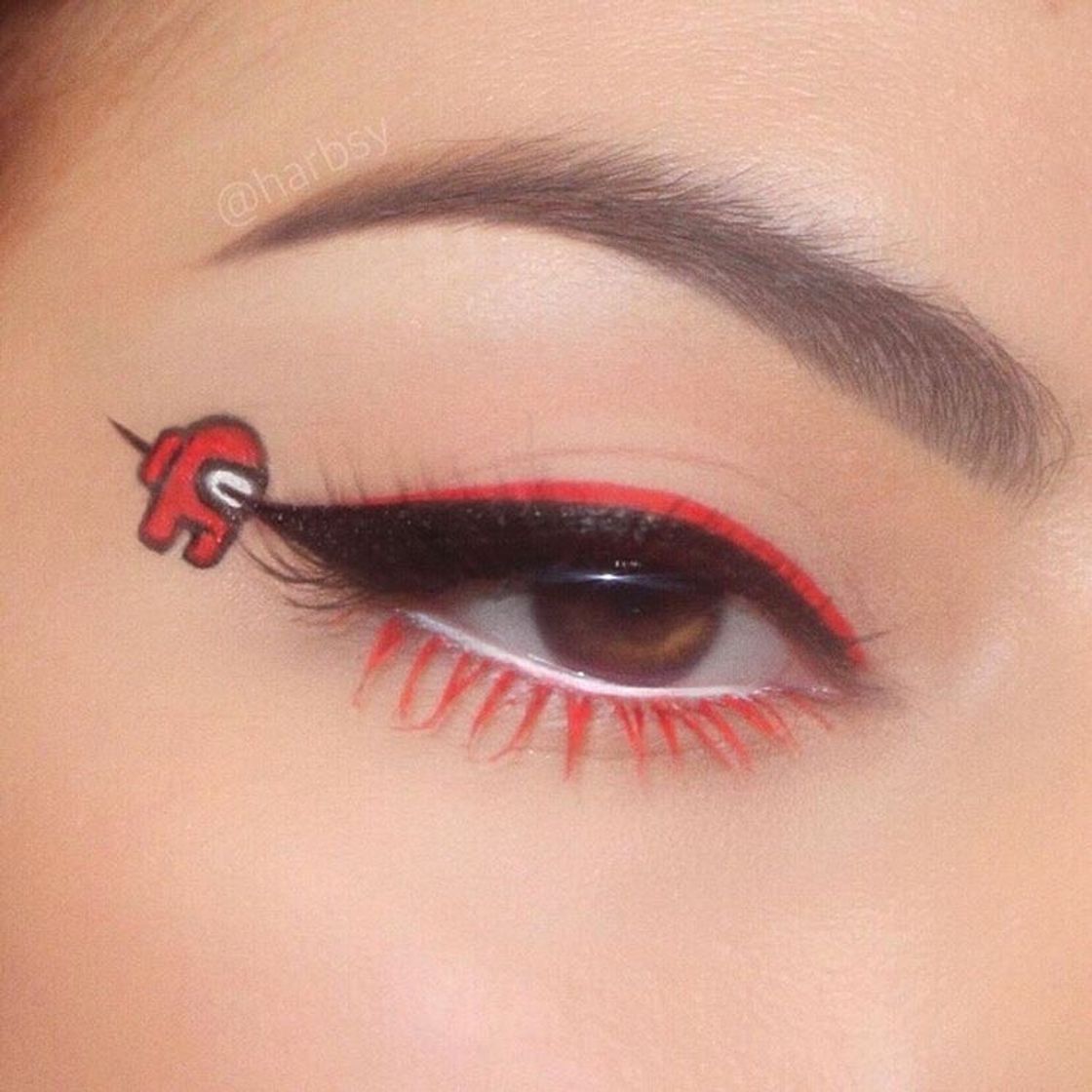 maquiagem inspirada em jogos among us