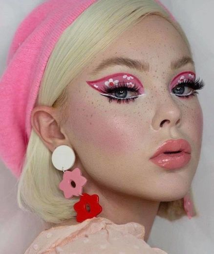 maquiagem pink vintage 