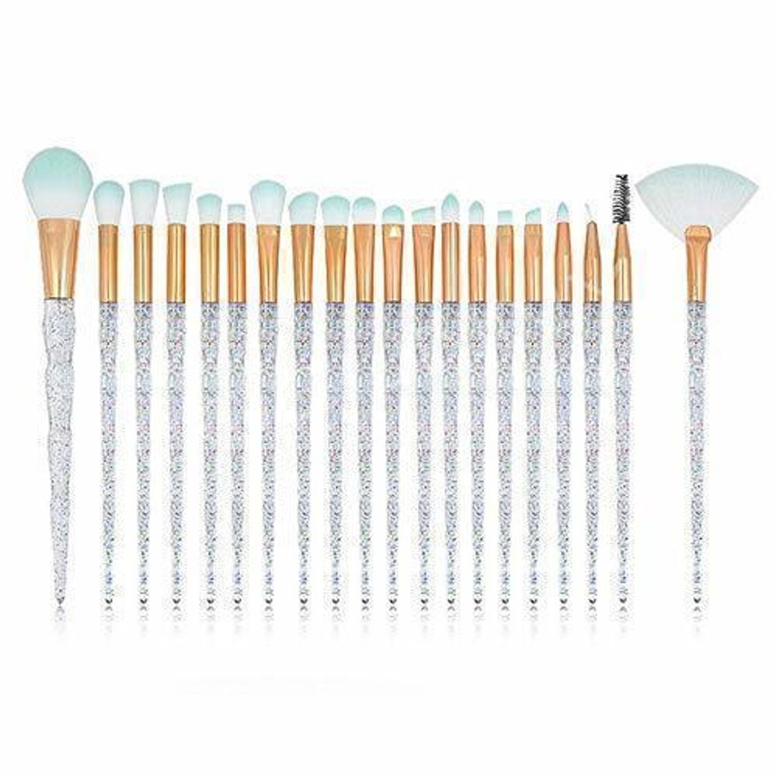 Social Herramientas de belleza cosmética profesional 20 piezas de maquillaje de diamantes pinceles