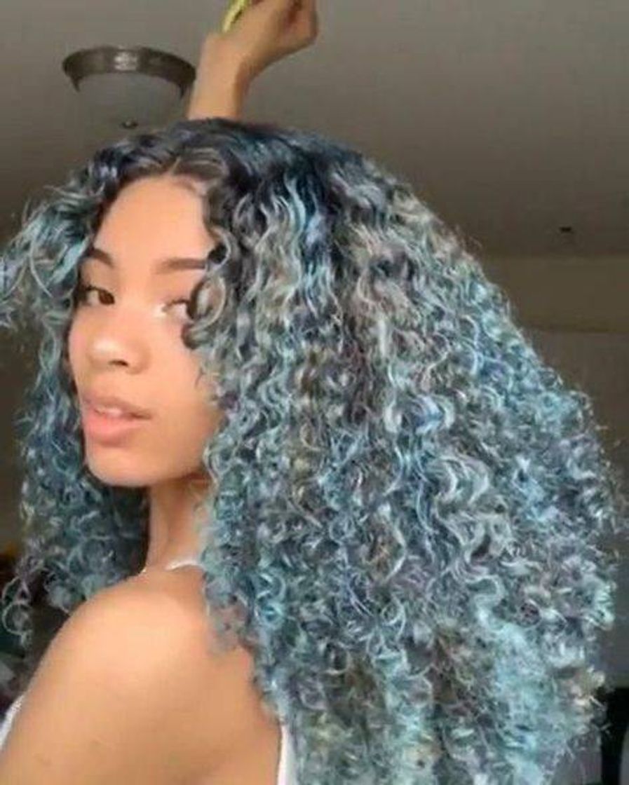 Fashion blue hair