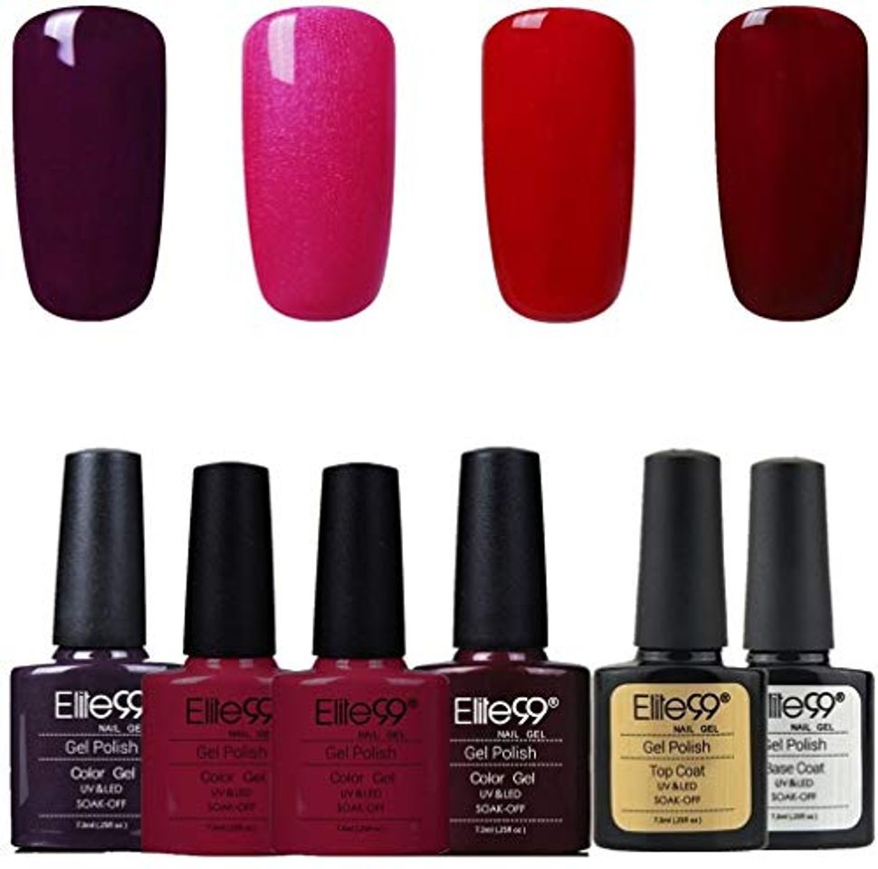 Product Elite99 Esmalte Semipermanente UV LED 6pcs Kit Uñas de Gel Pintauñas con