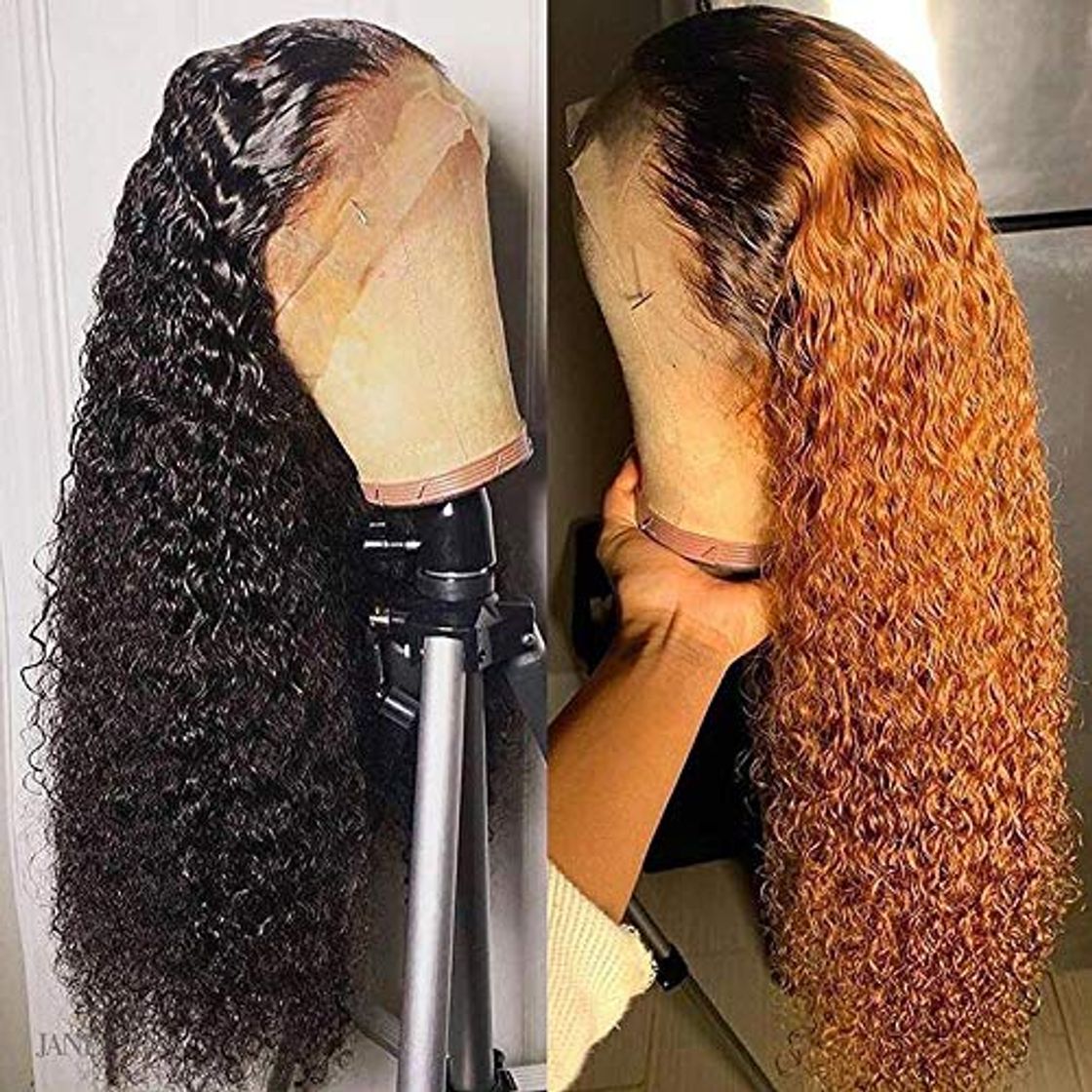 Producto CBL Sapphire Kinky Curly Human Hair Wigs 13 * 4 Lace Frontal Wig 150% Full Density Remy Hair Kinky Curly Lace Front Human Hair Wigs 150 Density 26 polegadas