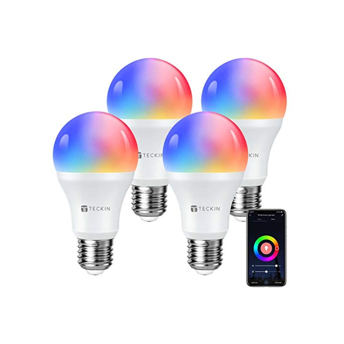 Producto TECKIN Bombilla LED inteligente con Luz Cálida WiFi 2800k-6200k ajustable y lámpara