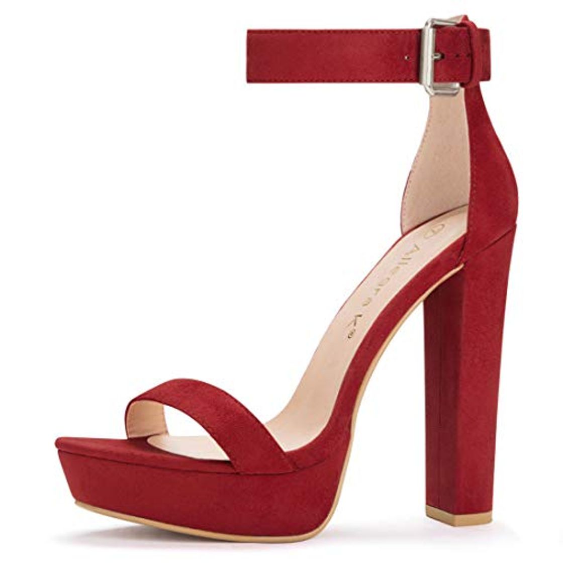 Fashion Allegra K Sandalias De Plataforma con Correa De Tobillo De Tacón Alto
