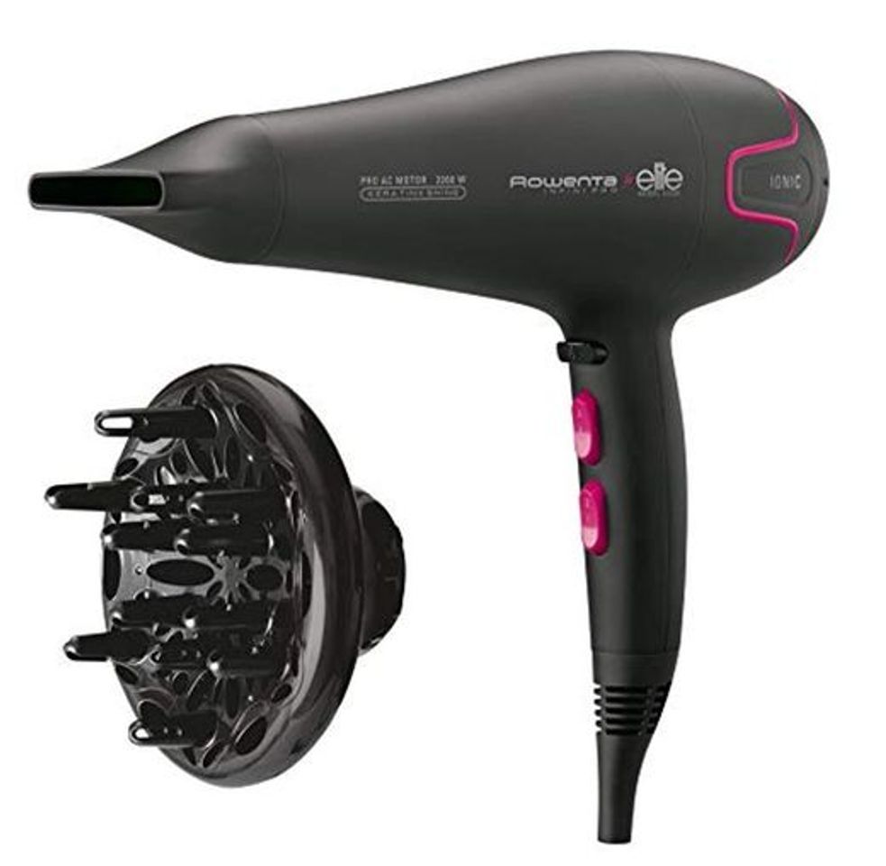 Belleza Rowenta Infini Pro Elite CV8722E0 - Secador motor profesional AC 2200 W