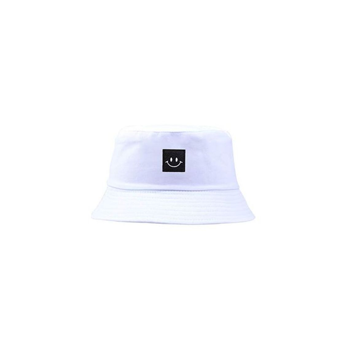 Fashion Patrón del Sombrero Bordado Cubo Cuadrado Cap Smiley Unisex Algodón Pescador Sombrero