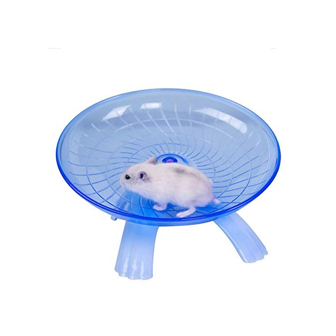 SunYueY Hámster Volador Platillo Ejercicio Rueda Ratón Correr Disco Jaula Accesorios Azul