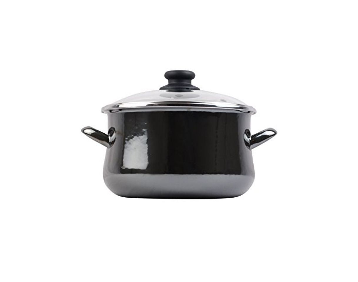 Social Magefesa Glass Olla 20 cm de Acero esmaltado con Tapa