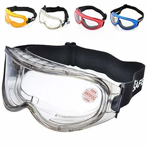 SAFEYEAR Laboratorio Gafas Protectoras de Seguridad de Obra gafas proteccion [Cinta ajustable]