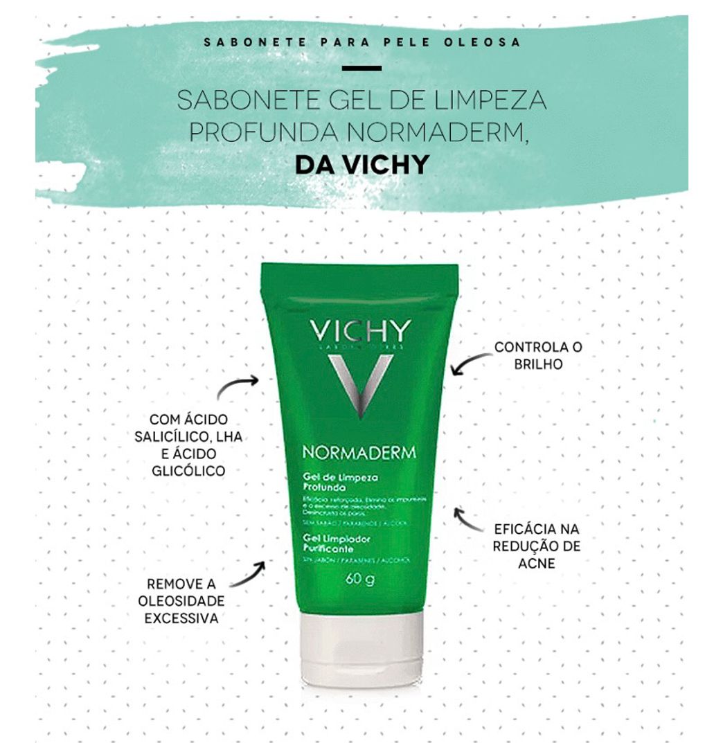 Fashion Sabonete Facial para pele oleosa vichy normaderm 