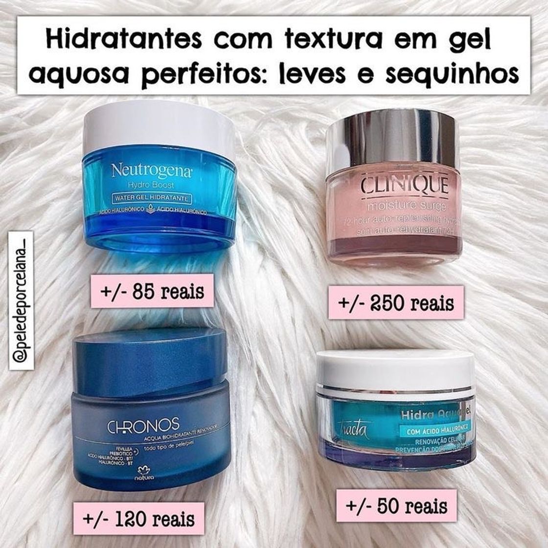 Fashion Hidratantes com textura em gel ✨