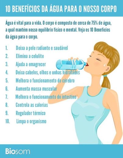 Benefícios da água p nosso corpo  💦 